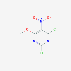 molecular formula C5H3Cl2N3O3 B8546133 2,4-Dichloro-5-nitro-6-methoxypyrimidine 
