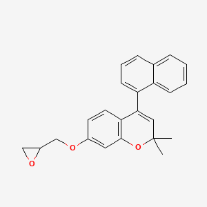 2,2-Dimethyl-4-(naphthalen-1-yl)-7-[(oxiran-2-yl)methoxy]-2H-1-benzopyran