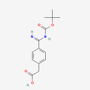 2-(4-(N-(Tert-butoxycarbonyl)carbamimidoyl)phenyl)acetic acid