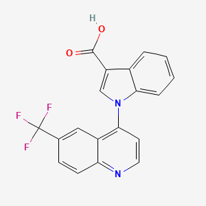 B8546216 1-(6-(Trifluoromethyl)quinolin-4-yl)-1H-indole-3-carboxylic acid CAS No. 649539-03-7