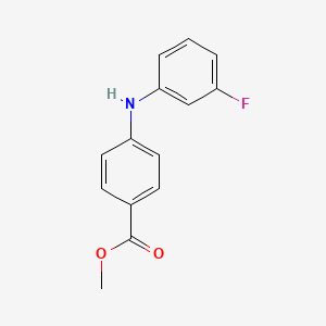 molecular formula C14H12FNO2 B8546222 methyl 4-(3-Fluorophenylamino)benzoate 