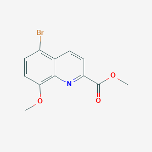 molecular formula C12H10BrNO3 B8546234 Methyl 5-bromo-8-methoxyquinoline-2-carboxylate 