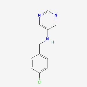 N-[(4-chlorophenyl)methyl]-(5-pyrimidyl)amine