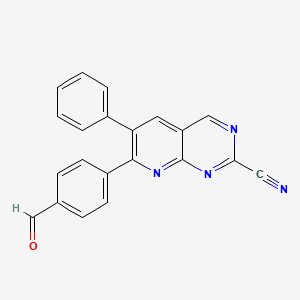 7-(4-Formylphenyl)-6-phenylpyrido[2,3-d]pyrimidine-2-carbonitrile