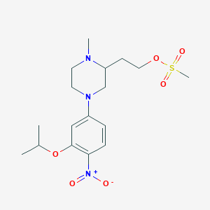 2-{1-Methyl-4-[4-nitro-3-(propan-2-yloxy)phenyl]piperazin-2-yl}ethyl methanesulfonate