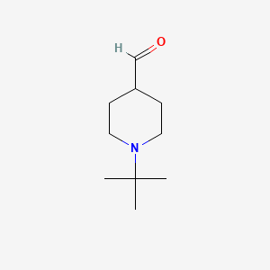 molecular formula C10H19NO B8546352 1-Tert-butylpiperidin-4-carboaldehyde 