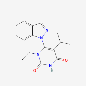 1-Ethyl-6-indazol-1-yl-5-isopropyl-1H-pyrimidine-2,4-dione