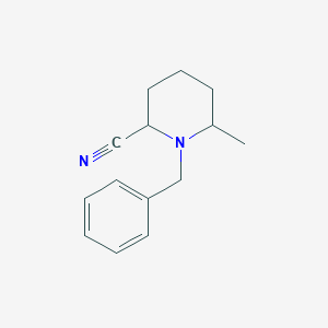 6-Methyl-1-(phenylmethyl)piperidine-2-carbonitrile