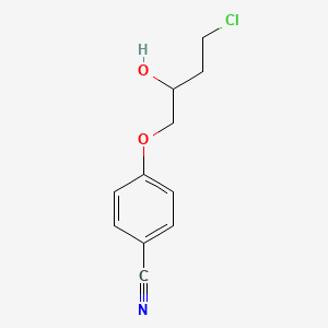 molecular formula C11H12ClNO2 B8546530 4-(4-Chloro-2-hydroxybutoxy)benzonitrile 