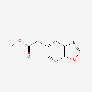 molecular formula C11H11NO3 B8546550 Methyl 2-(benzo[d]oxazol-5-yl)propanoate 