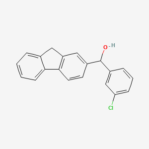 molecular formula C20H15ClO B8546580 alpha-(9H-fluoren-2-yl)-3-chlorobenzyl alcohol 