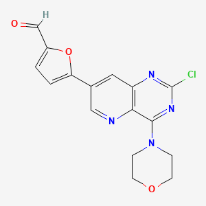 5-(2-Chloro-4-morpholinopyrido[3,2-d]pyrimidin-7-yl)furan-2-carbaldehyde