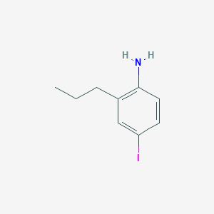 molecular formula C9H12IN B8546624 4-Iodo-2-n-propylaniline 