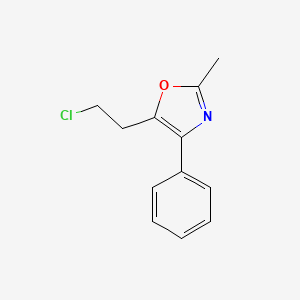 molecular formula C12H12ClNO B8546655 5-(2-Chloroethyl)-2-methyl-4-phenyl-1,3-oxazole CAS No. 89149-96-2