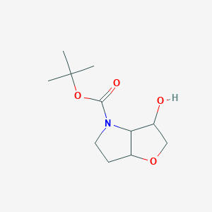 molecular formula C11H19NO4 B8546674 tert-butyl (3R,3aR,6aR)-3-hydroxy-hexahydro-2H-furo[3,2-b]pyrrole-4-carboxylate 