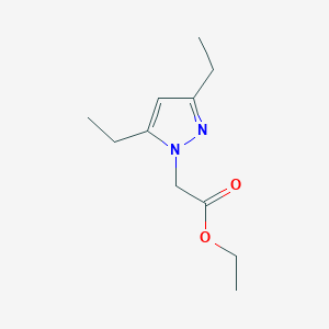 molecular formula C11H18N2O2 B8546693 ethyl 3,5-diethyl-1H-pyrazole-1-acetate 