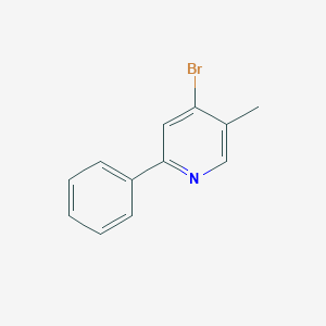 molecular formula C12H10BrN B8546700 4-Bromo-5-methyl-2-phenylpyridine 