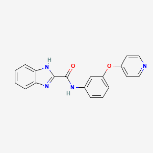 molecular formula C19H14N4O2 B8546786 N-{3-[(Pyridin-4-yl)oxy]phenyl}-1H-benzimidazole-2-carboxamide CAS No. 827043-01-6