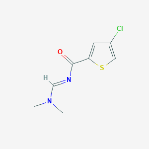 molecular formula C8H9ClN2OS B8546825 4-Chloro-N-[(dimethylamino)methylene]-2-thiophenecarboxamide CAS No. 910553-57-0