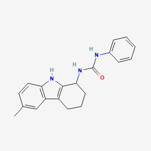 molecular formula C20H21N3O B8546938 N-(6-Methyl-2,3,4,9-tetrahydro-1H-carbazol-1-yl)-N'-phenylurea CAS No. 827590-96-5