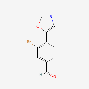 3-Bromo-4-(1,3-oxazol-5-yl)benzaldehyde