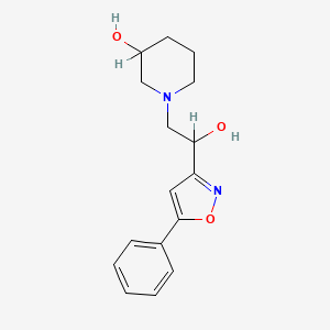 B8547118 3-Hydroxy-alpha-(5-phenyl-3-isoxazolyl)-1-piperidineethanol CAS No. 55578-70-6