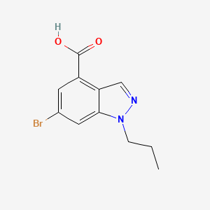 molecular formula C11H11BrN2O2 B8547148 6-bromo-1-propyl-1H-indazole-4-carboxylic acid 