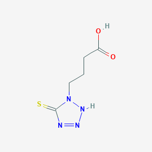 4-(5-Sulfanylidene-2,5-dihydro-1H-tetrazol-1-yl)butanoic acid