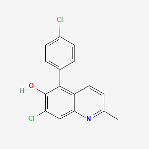 7-Chloro-5-(4-chlorophenyl)-2-methylquinolin-6-ol