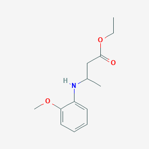 molecular formula C13H19NO3 B8547184 Ethyl 3(2'-methoxyphenylamino)butyrate 