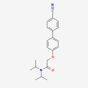 molecular formula C21H24N2O2 B8547250 N,N-bis(isopropyl)-2 [[4'-cyano-(1,1'-biphenyl)-4-yl]oxy]-acetamide 