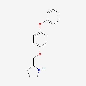 molecular formula C17H19NO2 B8547260 2-[(4-Phenoxyphenoxy)methyl]pyrrolidine 