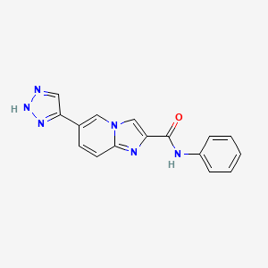 N-phenyl-6-(1H-1,2,3-triazol-4-yl)imidazo[1,2-a]pyridine-2-carboxamide