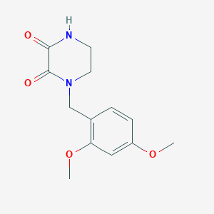 1-[(2,4-Dimethoxyphenyl)methyl]piperazine-2,3-dione