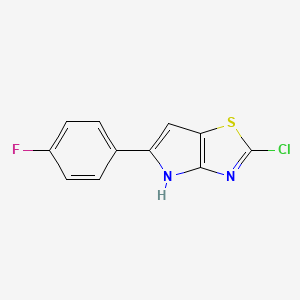 molecular formula C11H6ClFN2S B8547436 2-chloro-5-(4-fluorophenyl)-4H-pyrrolo[2,3-d]thiazole 