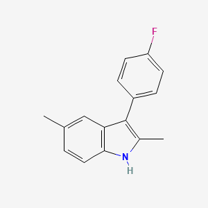 molecular formula C16H14FN B8547444 1h-Indole,3-(4-fluorophenyl)-2,5-dimethyl- 