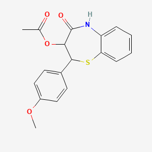 molecular formula C18H17NO4S B8547447 Des[5-(2-dimethylamino)ethyl] Diltiazem 