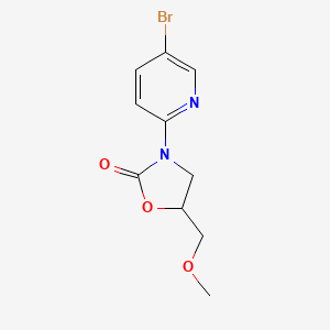 molecular formula C10H11BrN2O3 B8547460 3-(5-Bromo-pyridin-2-yl)-5-methoxymethyl-oxazolidin-2-one 