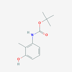 molecular formula C12H17NO3 B8547465 3-t-Butoxycarbonylamino-2-methylphenol 