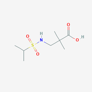 molecular formula C8H17NO4S B8547468 3-[(Isopropylsulfonyl)amino]-2,2-dimethylpropanoic acid 