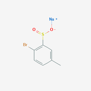 molecular formula C7H6BrNaO2S B8547506 Sodium 2-bromo-5-methylbenzene-1-sulfinate 