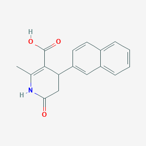 molecular formula C17H15NO3 B8547646 6-methyl-4-naphthalen-2-yl-2-oxo-3,4-dihydro-1H-pyridine-5-carboxylic acid 