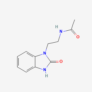 molecular formula C11H13N3O2 B8547659 N-[2-(2-oxo-2,3-dihydro-1H-benzimidazol-1-yl)ethyl]-acetamide 