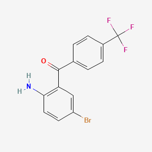 molecular formula C14H9BrF3NO B8547663 (2-Amino-5-bromo-phenyl)-(4-trifluoromethyl-phenyl)-methanone 