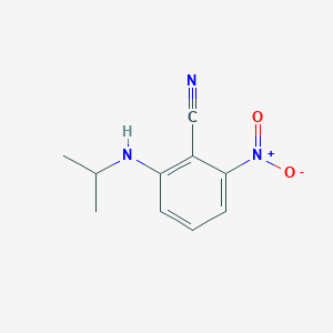 molecular formula C10H11N3O2 B8547667 2-Nitro-6-[(propan-2-yl)amino]benzonitrile CAS No. 1093203-66-7