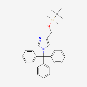 molecular formula C29H34N2OSi B8547737 Imidazole, 1-trityl-4-t-butyl-dimethylsiloxy- 