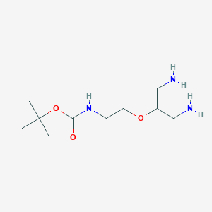 molecular formula C10H23N3O3 B8547820 tert-butyl N-[2-(1,3-diaminopropan-2-yloxy)ethyl]carbamate 