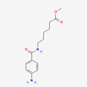 molecular formula C14H20N2O3 B8547889 Methyl 6-(4-aminobenzoylamino)hexanoate 