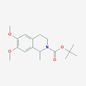 molecular formula C17H25NO4 B8547940 tert-butyl 6,7-dimethoxy-1-methyl-3,4-dihydro-1H-isoquinoline-2-carboxylate 