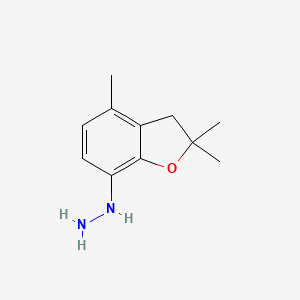 7-Hydrazino-2,3-dihydro-2,2,4-trimethylbenzofuran